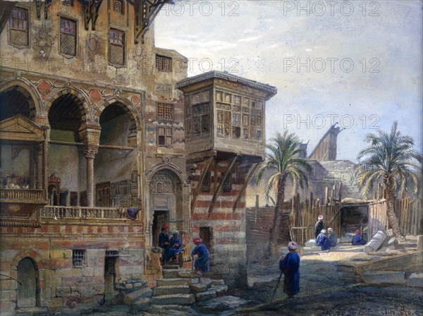 'The House of Mameluke Radnau Bey, Cairo', 1870. Artist: Frank Dillon
