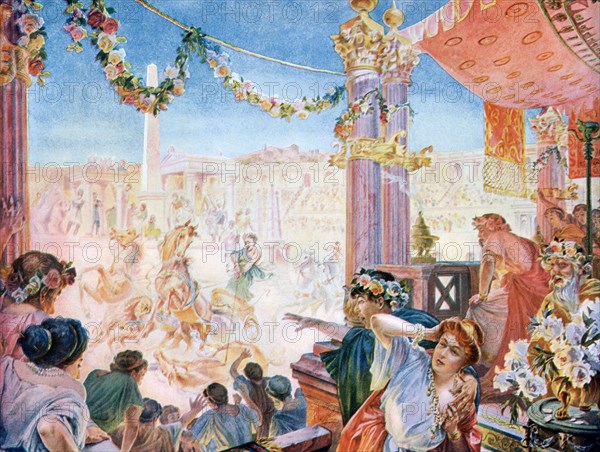 The Circus of Nero or the Circus of Caligula, Rome, (1901).  Artist: Heilbronn