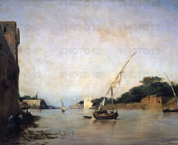 'View of the Nile', 19th century. Artist: Eugene Fromentin