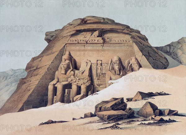 'Temple of Abu Simbel', 1842-1845. Artist: E Weidenbach
