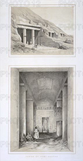 'Tombs of Beni-Hassan', Egypt, 19th century. Artist: George Moore