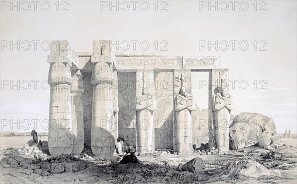 'The Ramseion', Luxor, Egypt, 19th century. Artist: George Moore