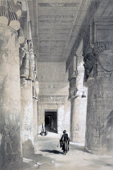 'Temple of Denderah', Egypt, 19th century.  Artist: Henry Pilleau