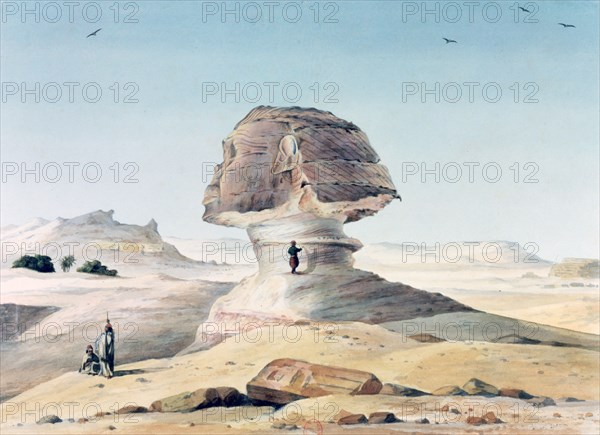 'The Sphinx', 19th century. Artist: Emile Prisse D'Avennes
