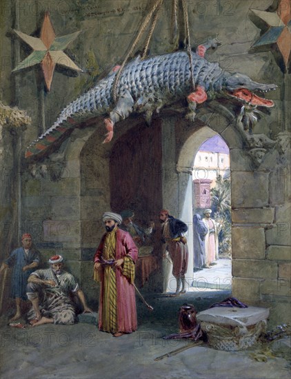 'A Doorway in Cairo', 1884. Artist: William Simpson