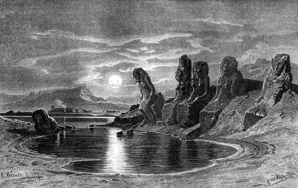 'Sekhets with the Moonlight, Egypt', 1877. Artist: Ernest Heyn