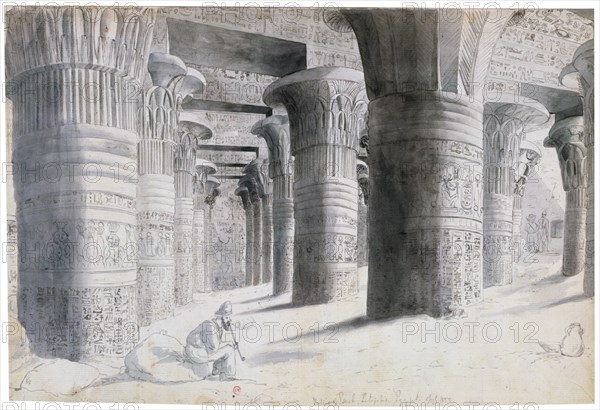 'Portico of Esuch, Egypt', 1822. Artist: Wilkinson