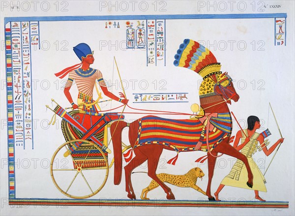 Ancient Egyptain fresco, 19th century. Artist: Ippolito Rosellini