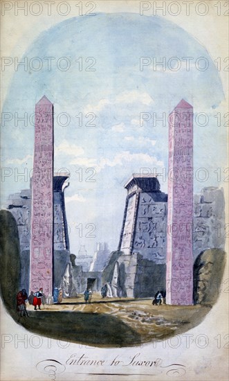 'Entrance of Luxor', Egypt, 19th century. Artist: CH Smith