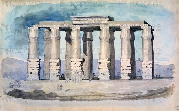 Ancient Egyptian temple, Egypt, 19th century. Artist: CH Smith