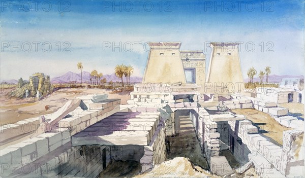 Karnak', Egypt, 1863. Artist: Charles Emile de Tournemine