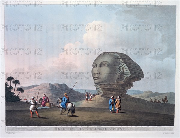 'Head of the Colossal Sphinx', Giza, Egypt, 1801. Artist: Thomas Milton