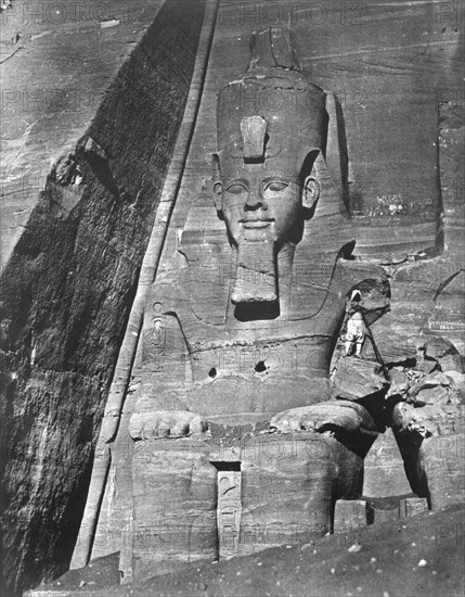 Colossal statue, Egypt, 1852.  Artist: Maxime du Camp