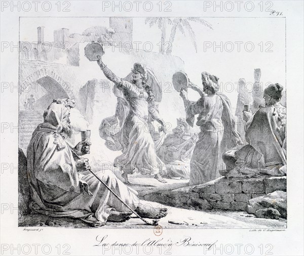 'The Dance of the Alme, Beni Souef', Egypt, 1819. Artist: G Engelmann