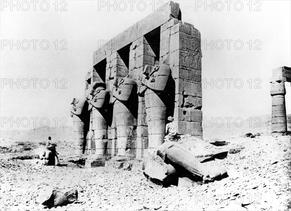 Temple ruins, Nubia, Egypt, 1887. Artist: Henri Bechard