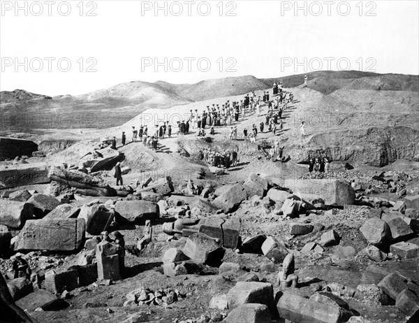 Ruins, Egypt, 1863-1864. Artist: Emmanuel Rouge