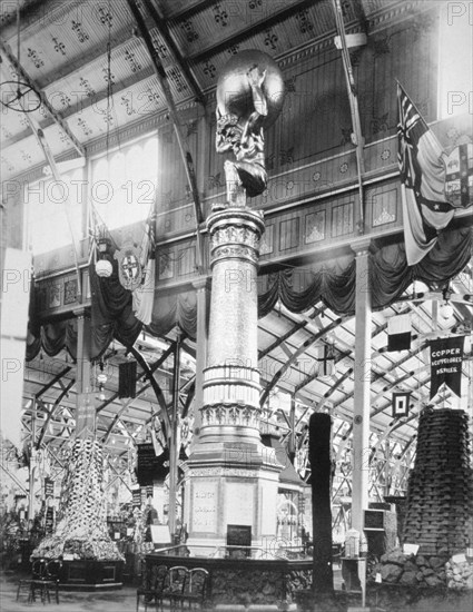 New South Wales Room of Minerals and Rocks, Centennial International Exhibition, Australia, 1888. Artist: O'Shamessy