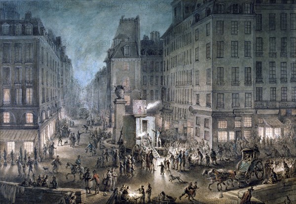 'Parade on the Place de L'Ecole', 1823. Artist: Jean Pierre Norblin