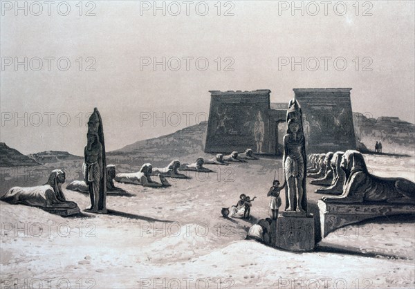 'Temple of Asseboua, Nubia', Egypt, 19th century. Artist: Hector Horeau