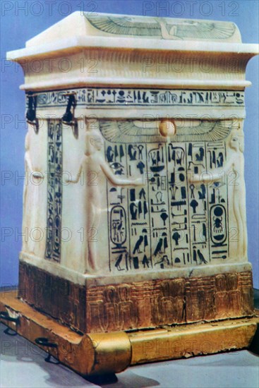 Canopic chest from the Tomb of Tutankhamun, 14th century BC. Artist: Unknown