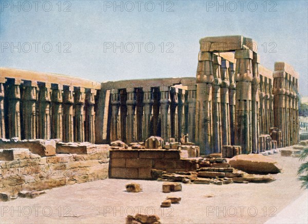 The Colonnade of Amenhotep III, Temple of Luxor, Egypt, 20th century. Artist: Unknown