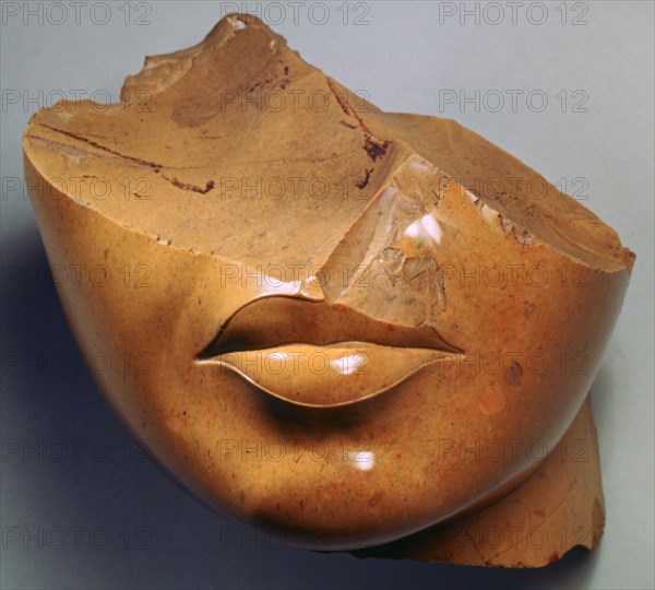 Fragmentary Head of a Queen, reign of Akhenaten, Egyptian, 18th Dynasty. Artist: Unknown