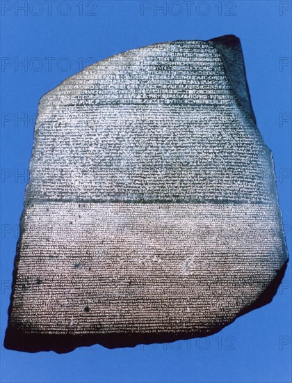 The Rosetta Stone, 196 BC. Artist: Unknown