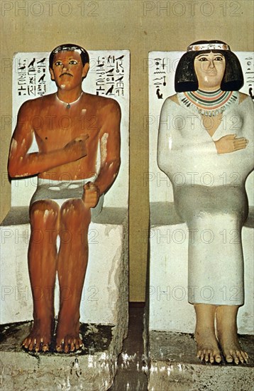 Prince Rahotep and His Wife Nofret, Egypt, 4th Dynasty. Artist: Unknown