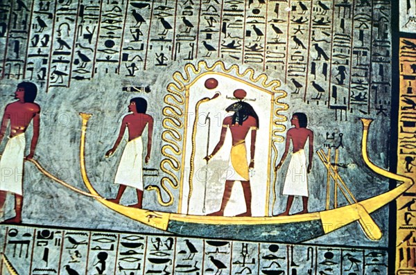 The Sun God Ra, Boat Scene Artist: Unknown