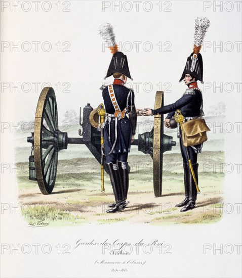 Gardes-du-Corps de Roi, Artillery, 1814-15 Artist: Eugene Titeux