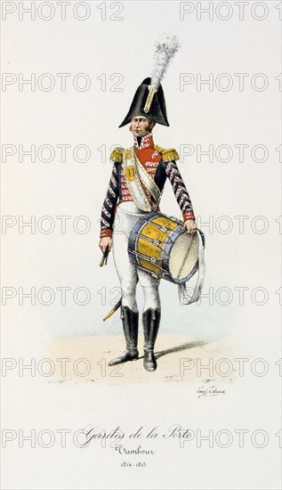 Gardes de la Porte, Drummer, 1814-15 Artist: Eugene Titeux