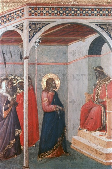 'Christ before Pilate', c1306-1348. Artist: Pietro Lorenzetti