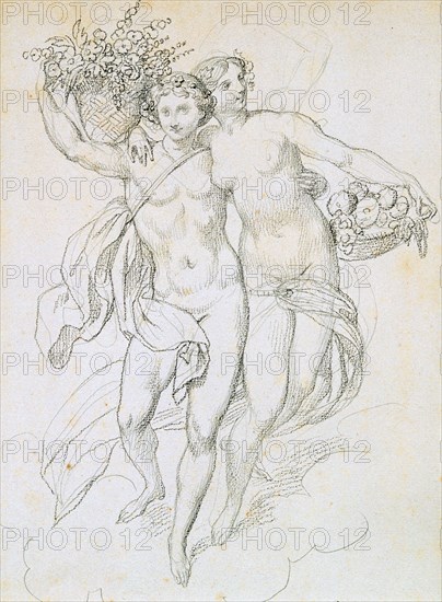 'Psyche and Cupid', c1820-1857. Artist: Achille Deveria