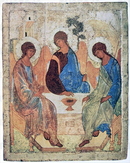 'The Trinity of Roublev', c1411. Artist: Andrey Rublyov