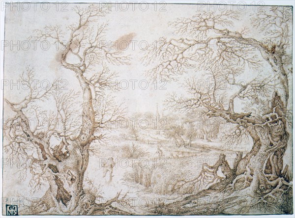 'Winter Landscape', c1565-1602 Artist: Jacob Savery I