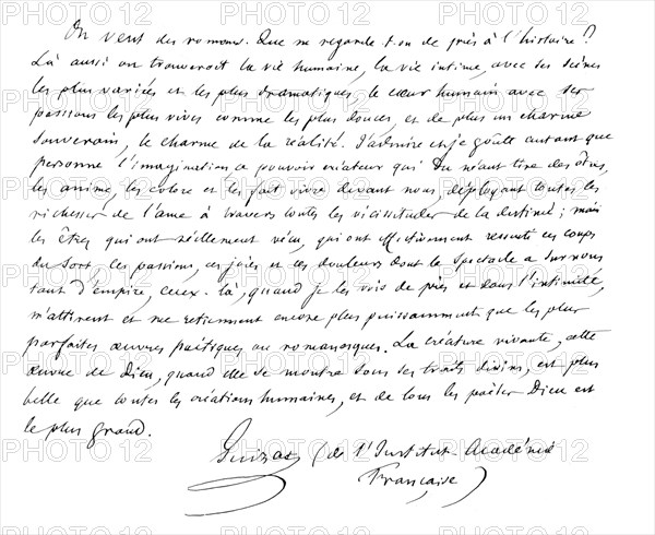 'Manuscript, Signed by Francois Guizot', c19th Century. Artist: Francois Guizot