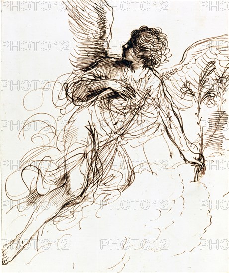 'Study of an Angel', c1611-1666. Artist: Guercino
