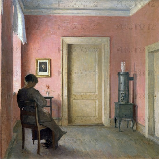 'Woman sitting in an Interior', 1915. Artist: Peter Vilhelm Ilsted