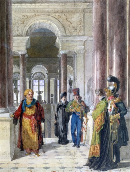 'Exploring the Museum', 1817. Artist: Jean-Baptiste Isabey