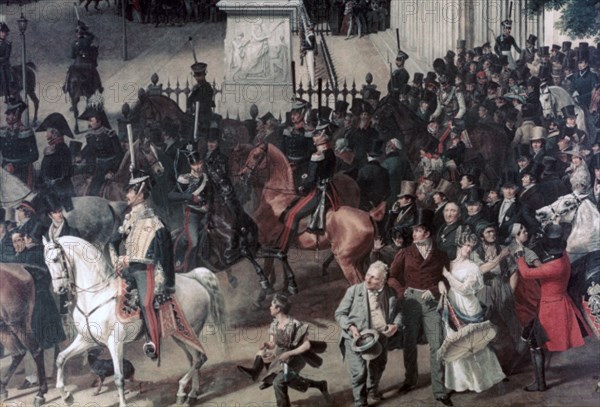 'Parade at the Opera Place, Berlin', (detail), c1817-1857. Artist: Franz Kruger