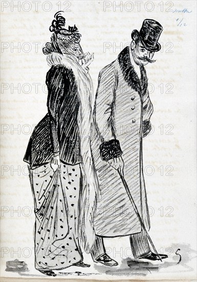 'The Couple', c1870-1893. Artist: Guy de Maupassant