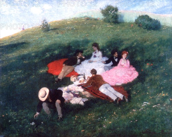 'Picnic in May', 1873. Artist: Pal Szinyei Merse