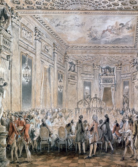 'Feast at Louveciennes', 1771. Artist: Jean-Michel Moreau