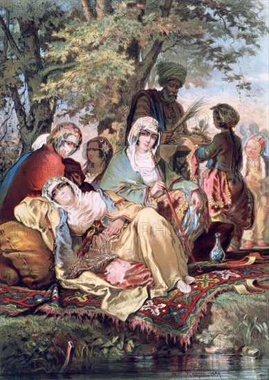 'Hareem', 1857. Artist: Amadeo Preziosi