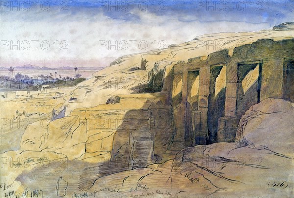 'Derr, Egypt', 1867. Artist: Edward Lear