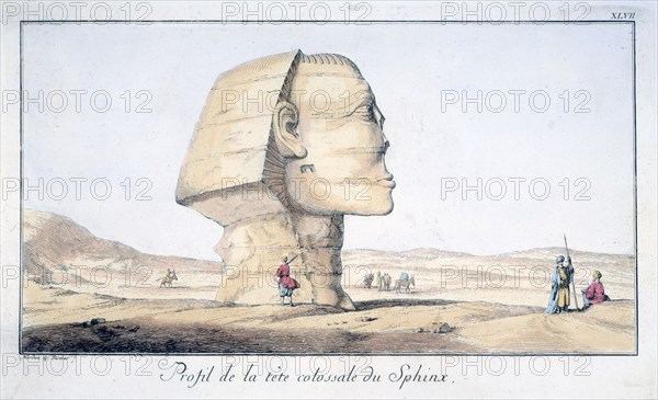 'Great Sphinx Head in Profile', 18th century. Artist: Tuscher Hafniae