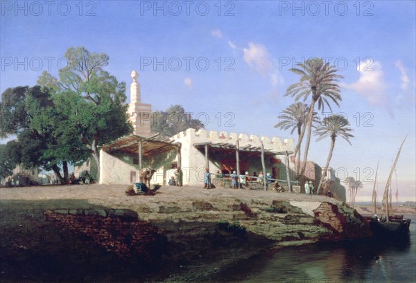 'On the Banks of the Nile', 19th century. Artist: Prosper Georges Antoine Marilhat