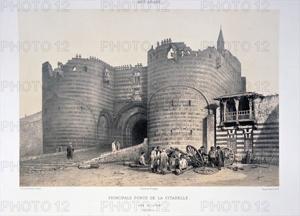 'Main Gate of the City, Bab el-Azab, Cairo', 19th century. Artist: Monthelier & Bayot