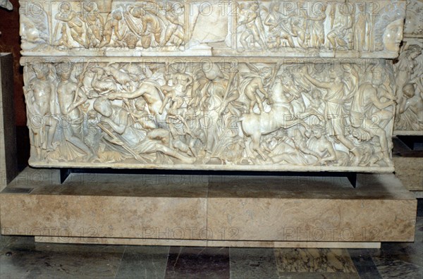 Roman sarcophagus with the legend of Selene and Endymion, 230-235 AD. Artist: Unknown