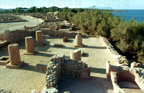 Coastal Roman ruins, Tunisia, 3rd century AD. Artist: Unknown